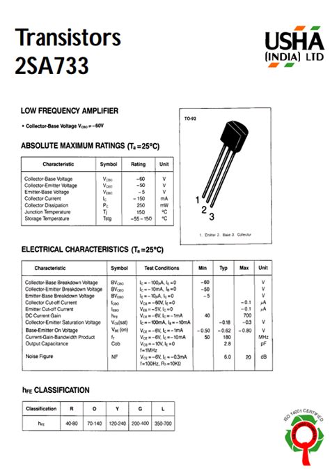 A733 Datasheet(PDF) - DATASHEETBANK