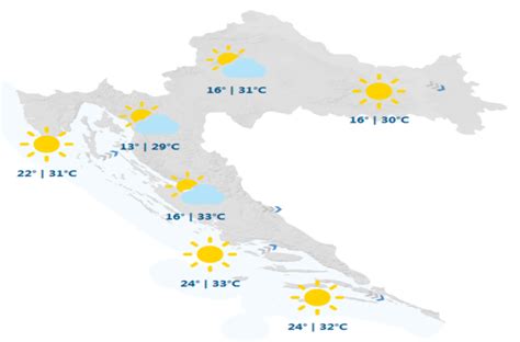 Dhmz Danas Uglavnom Sun Ano I Toplo Na Jadranu Vru E Dnevno