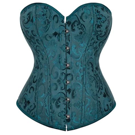 Sexy Corset Bustier Tops For Women Vintage Flower Print Plus Size Satin Lingerie Corsets Gothic