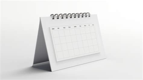 Premium Photo Desk Calendar On Wooden Stand