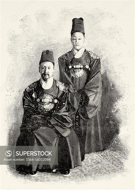 Portrait Of Sunjong And His Son Emperor Yunghui 1874 1926 Was The