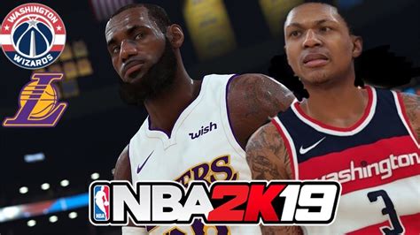 NBA 2K19 LOS ANGELES LAKERS VS WASHINGTON WIZARDS GAMEPLAY CONCEPT FULL