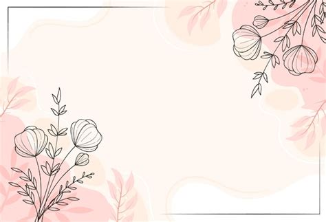 Premium Vector | Flat handdrawn flower background template