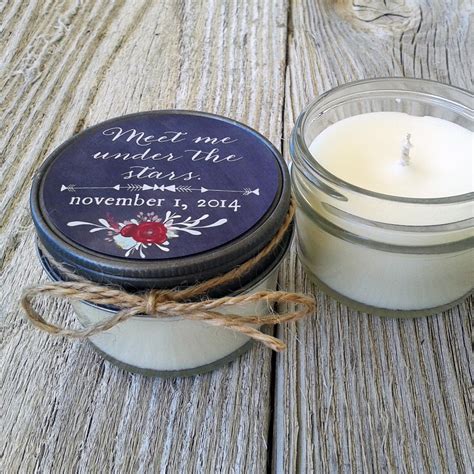 Set Of 12 4 Oz Candle Wedding Favor Soy Personalized