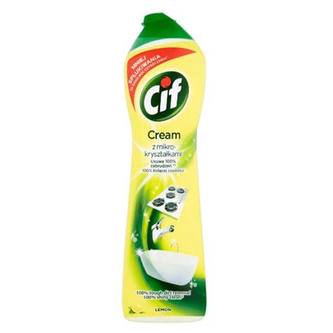 Mleczko do czyszczenia CIF Cream Lemon 650ml Uniwersalne środki