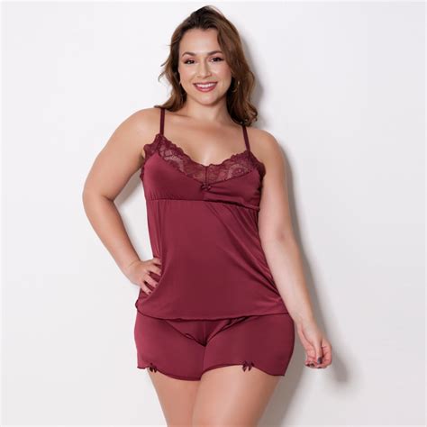 Short Doll Plus Size Vivi Lingerie Br Atacado Para Revenda