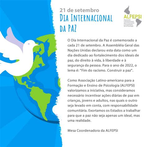 21 De Septiembre Día Internacional De La Paz