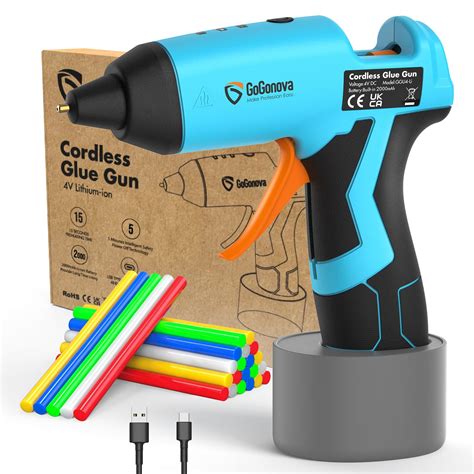 Gogonova Cordless Hot Glue Gun S Fast Preheating With Built In Battery Hot Melt Glue Gun