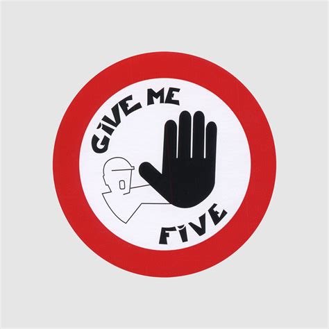 Sticker Museum — Clet Give Me Five Sticker