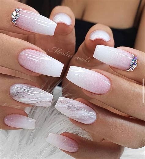 Pin by Kary Hernández on Nails White acrylic nails Nude nail designs Acrylic nails coffin short
