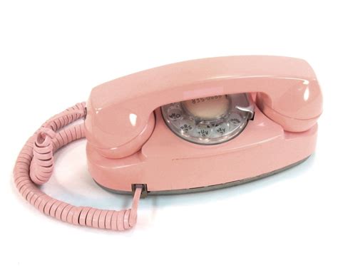 Vintage Rotary Telephone Pink Princess Phone By Retroburgh