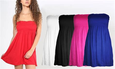 Ruched Boob Tube Swing Tunic Top Groupon Goods