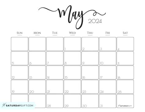 May Calendar 2024 Cute - Avis Margot