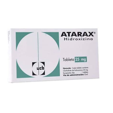 Moksha8 Atarax 25 Mg 25 Gra Hidroxizina 25 Pz H E B México