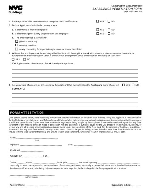 New York City Experience Verification Form Fill Out Sign Online And Download Pdf Templateroller