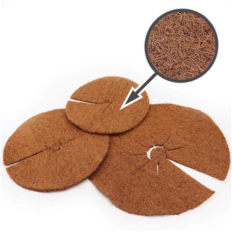 3 Disques De Paillis De Noix De Coco 37cm Tapis En Fibre De Coco Tapis