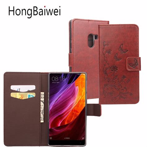 Hongbaiwei Para Xiaomi Mix Funda De Funda Impresa Mariposa Floral