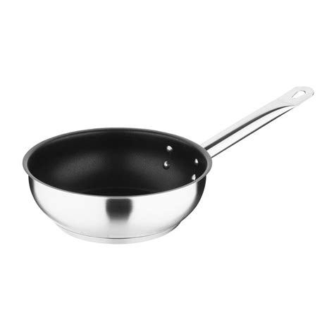 Vogue Non stick Teflon Stainless Steel Platinum Plus Sauté Pan 200mm