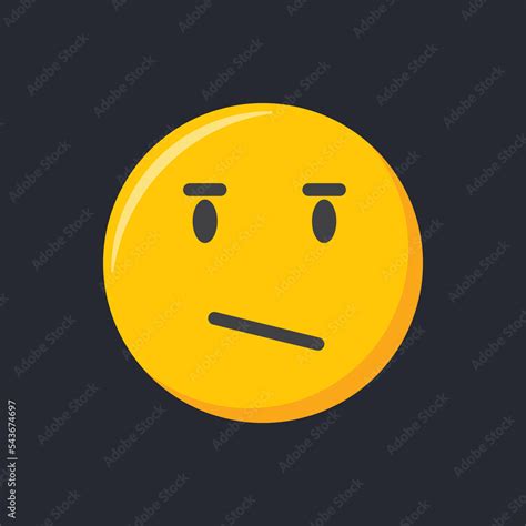 Emoji Icon Sceptical Face Meh Emoticon Vector Illustration Stock