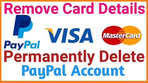 How To Remove Card And Permanently Delete Paypal Account Remove Bank