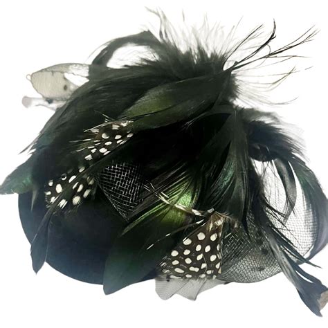 Black Feather Hat Fascinator Beautiful Feathers