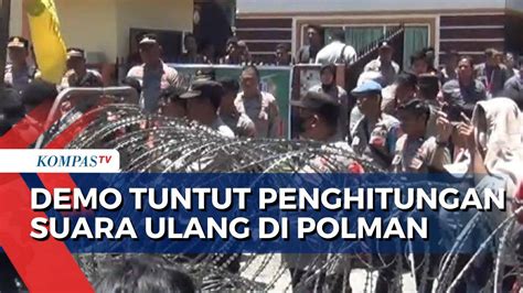 Sebut Ada Kecurangan Di Sejumlah Tps Warga Polewali Mandar Demo Tuntut