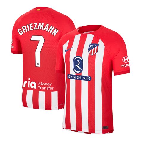 GRIEZMANN 7 Atletico Madrid Home Authentic Soccer Jersey 2023 24