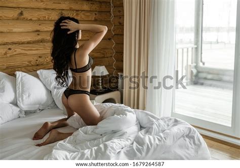 Sensual Brunette Woman Posing Dark Sexy Stock Photo Shutterstock