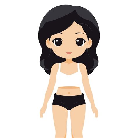 Premium Vector Simple Vector Of Bikini Model Isolated White Background