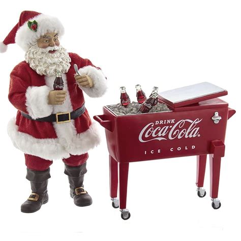 Kurt S Adler Coca Cola Kerstman Table Cooler Koepel Design