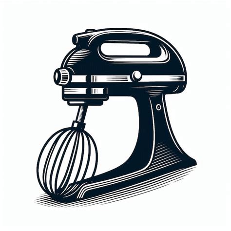 Premium Vector Hand Mixer Silhouette Line Art Vector Illustration On