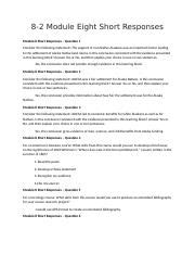 Module Eight Short Responses Docx Module Eight Short