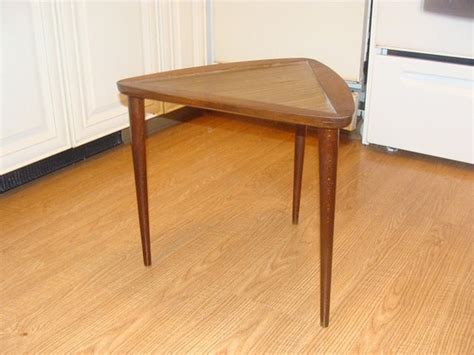 Mid Century Triangle Side Table