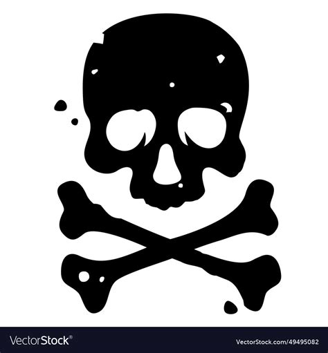 Skull and bones 003 Royalty Free Vector Image - VectorStock