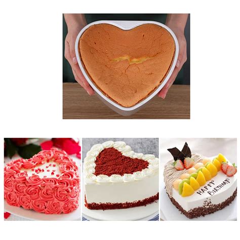 Heart Shaped Cake Non Stick Living Bottom Cake Aluminum Chiffon Cake 6