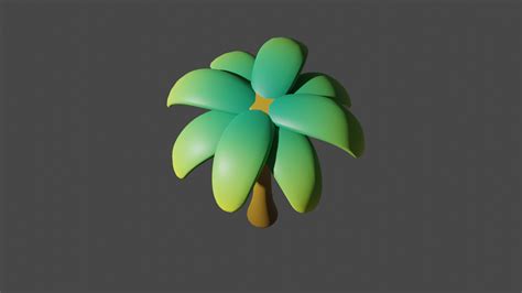 Artstation Stylized Palm Tree Game Assets