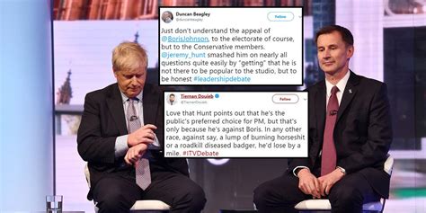 Tory Leadership Debate Boris Johnson And Jeremy Hunt Went Head To Head