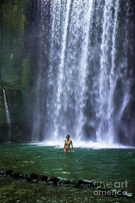 Waterfall In Portrait Photograph By David Madden Fine Art America