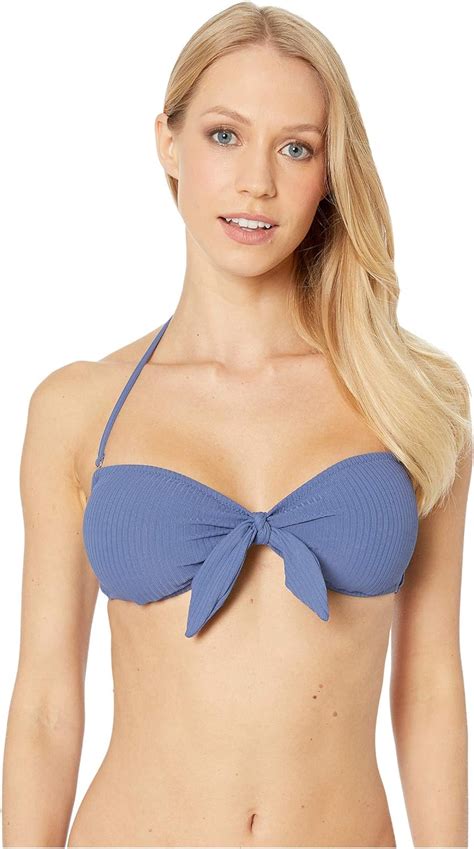 Eberjey Women S Alta Mare Lola Bikini Top Blue Indigo Small Amazon