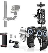 Utebit Mini Ball Head Tripod Ballhead Mount With Removable Hot Shoe Adapter Swivel