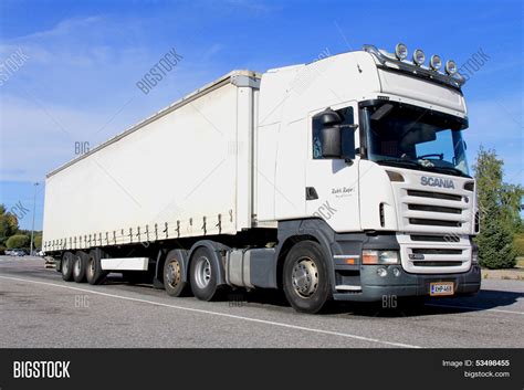 Big White Scania Truck Trailer Image And Photo Bigstock