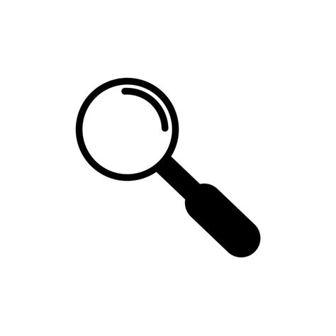 Magnifying Glass Silhouette Vector Magnifying Glass Icon Or Clipart 4263227 Vector Art At Vecteezy