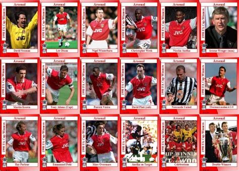 Arsenal Squad 1999. | Arsenal, Fa cup, Football team