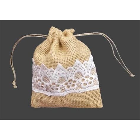 Beige Plain Jute Potli Bag Size 8x6 Inch At Rs 15 Piece In New Delhi