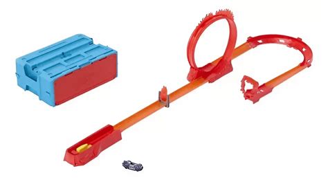 Pista Hot Wheels Track Builder Acrobacias De Fogo Mattel Festa Pr Tica Brinquedos