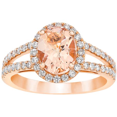 18kt Rose Gold Morganite And Diamond Ring Costco Australia