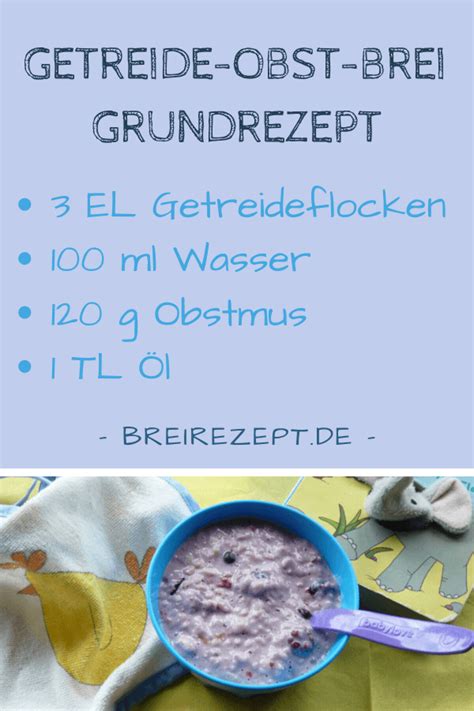 Getreide Obst Brei Grundrezept F R Das Baby