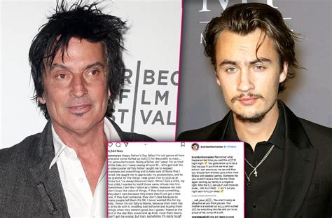 Son Brandon Shares Threatening Post For Tommy Lee On Fathers Day