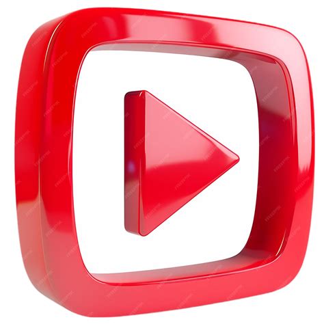 3d Youtube Logo Dimensional 3d Rendering Of The Youtube Logo In A