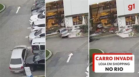 Vídeo Carro desgovernado invade loja em shopping na Barra da Tijuca